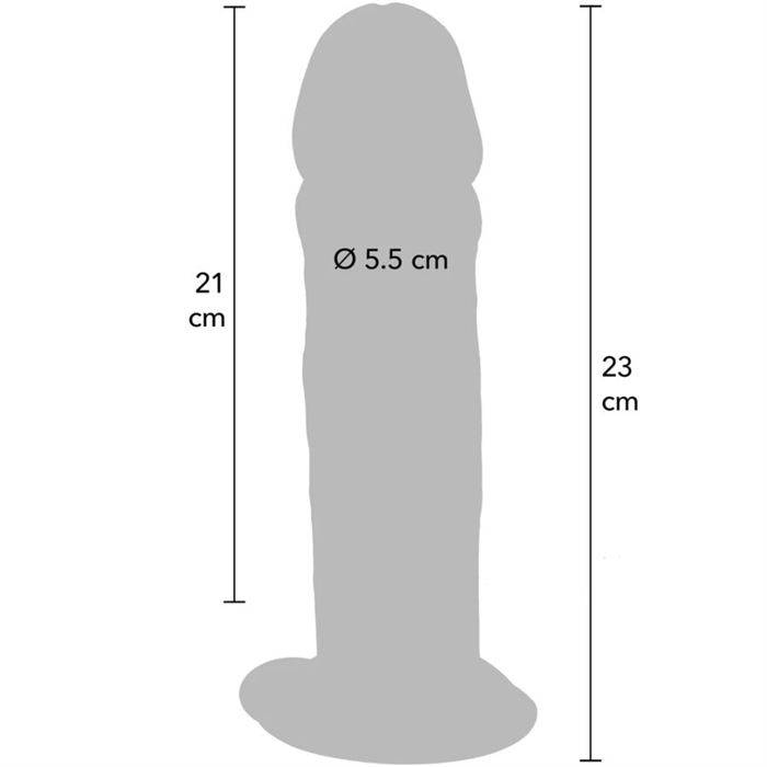 GET REAL - PÃNIS DE TPE DELUXE DE DUPLA DENSIDADE E ESPESSURA, 23 CM