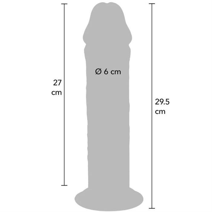 GET REAL - PÃNIS DE TPE DELUXE DE DUPLA DENSIDADE E ESPESSURA, 29,5 CM
