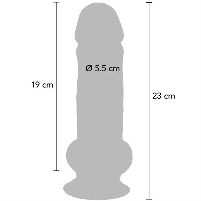 GET REAL - PÃNIS REALISTA DE LUXO COM TESTÃCULOS EXTRA GROSSOS DE 23 CM