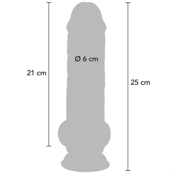 GET REAL - PÃNIS REALISTA DE LUXO COM TESTÃCULOS EXTRA GROSSOS DE 25 CM