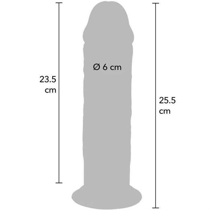 GET REAL - PÃNIS DE TPE DELUXE DE DUPLA DENSIDADE E ESPESSURA, 25,5 CM
