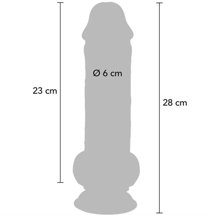 GET REAL - PÃNIS REALISTA DE LUXO COM TESTÃCULOS EXTRA GROSSO DE 28 CM