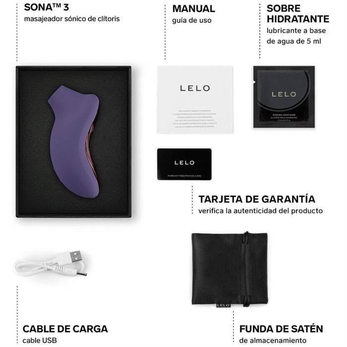LELO - SONA 3 MASSAGEADOR CLITÃRICO SÃNICO ROXO CIBERNÃTICO