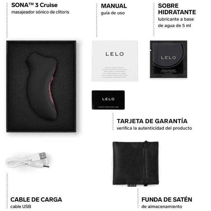 LELO - SONA 3 CRUISE MASSAGEADOR CLITÃRICO SÃNICO PRETO
