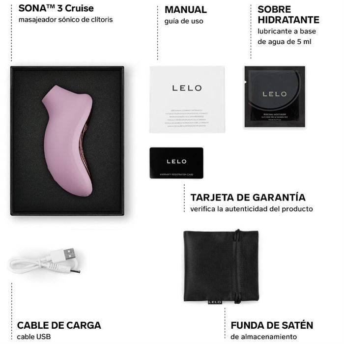 LELO - SONA 3 CRUISE MASSAGEADOR CLITÃRICO SÃNICO ROSA CLARO