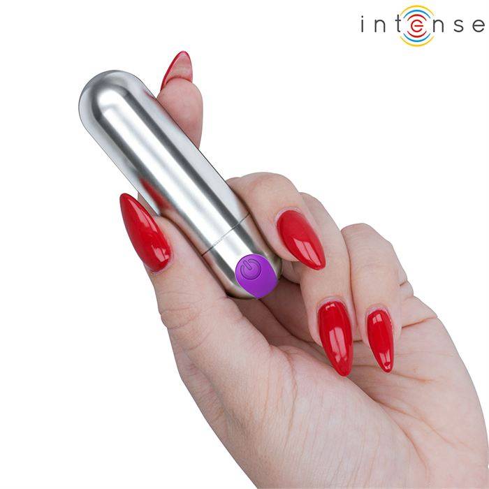 INTENSE - KAREN MINI VIBRATÃRIO RECARREGÃVEL PRATA