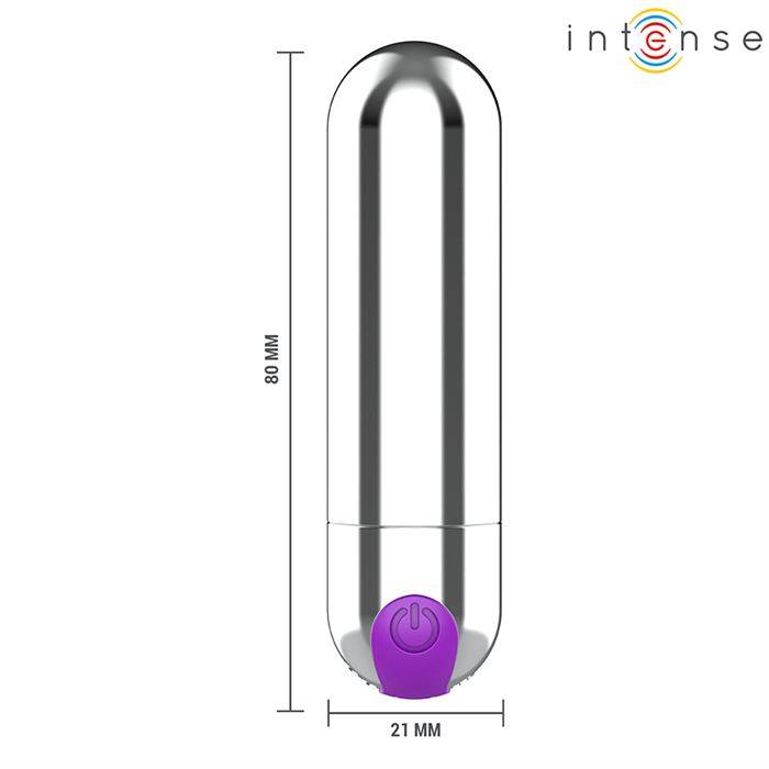 INTENSE - KAREN MINI VIBRATÃRIO RECARREGÃVEL PRATA