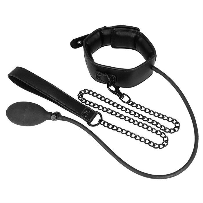 FETISH SUBMISSIVE BONDAGE - COLEIRA DE ESTRANGULAMENTO INFLÃVEL COM CORRENTE