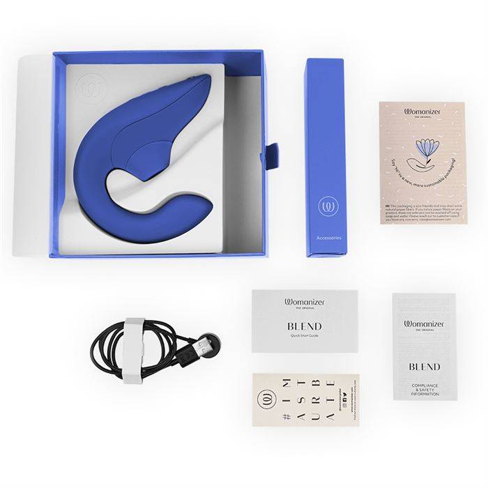 WOMANIZER - VIBRADOR ESTIMULADOR BLEND RABBIT AZUL VIBRANTE