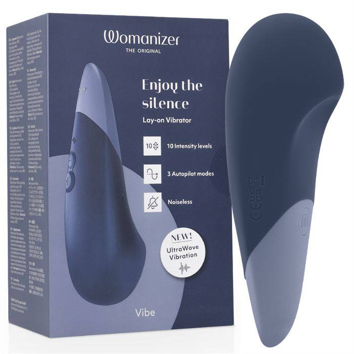 WOMANIZER - VIBE VIBRADOR SILENCIOSO DE USO Ã DIRETA AZUL ESCURO