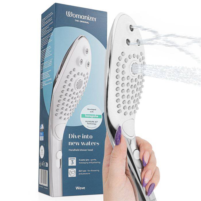 Chuveiro estimulador clitoriano WOMANIZER - Wave, cromado