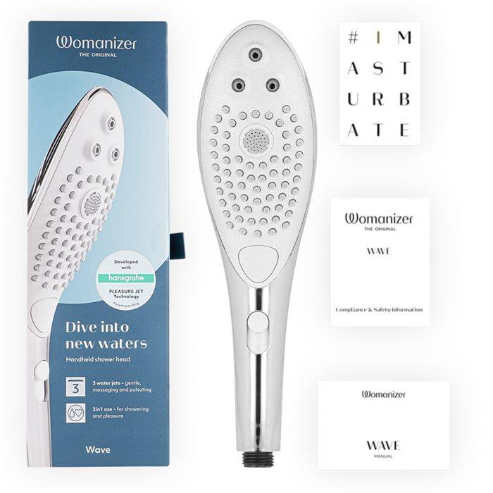 Chuveiro estimulador clitoriano WOMANIZER - Wave, cromado
