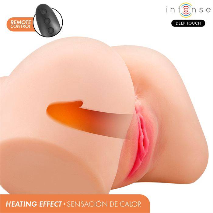INTENSE DEEP TOUCH - MASTURBADOR ANAL E VAGINAL NICOLE COM EFEITOS DE SUCÃÃO, CALOR, VIBRAÃÃO E VOZ, COM CONTROLE REMOTO, 5.3 KG