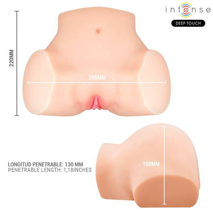 INTENSE DEEP TOUCH - MASTURBADOR ANAL E VAGINAL NICOLE COM EFEITOS DE SUCÃÃO, CALOR, VIBRAÃÃO E VOZ, COM CONTROLE REMOTO, 5.3 KG