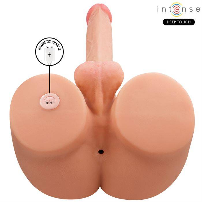 INTENSE DEEP TOUCH - TORSO RICHIE COM ÃNUS E DILDO REALISTA COM FUNÃÃO DE EMPURRAR E VIBRAR, CONTROLE REMOTO, 4,7 KG