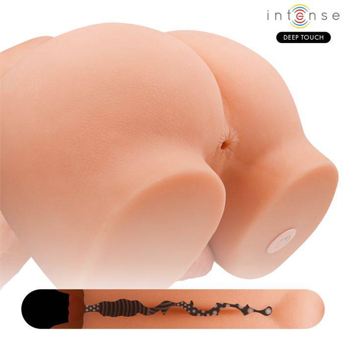 INTENSE DEEP TOUCH - TORSO RICHIE COM ÃNUS E DILDO REALISTA COM FUNÃÃO DE EMPURRAR E VIBRAR, CONTROLE REMOTO, 4,7 KG