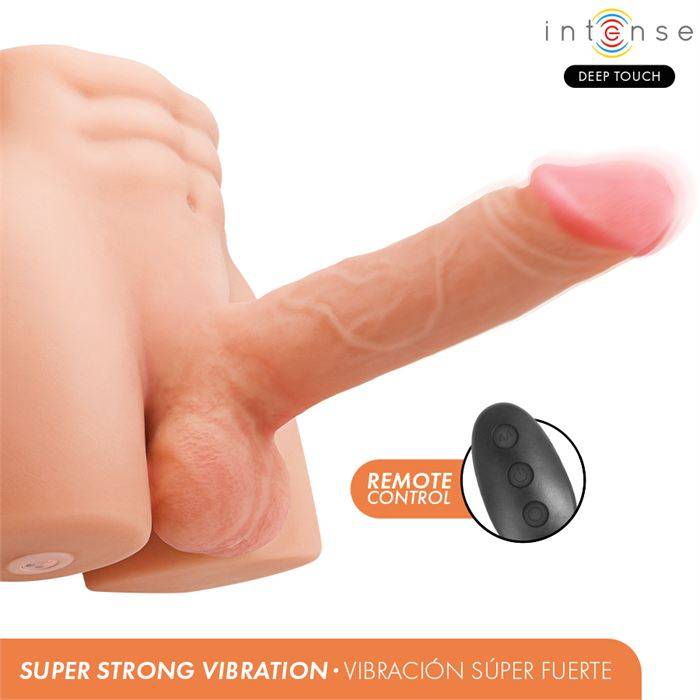 INTENSE DEEP TOUCH - TORSO RICHIE COM ÃNUS E DILDO REALISTA COM FUNÃÃO DE EMPURRAR E VIBRAR, CONTROLE REMOTO, 4,7 KG