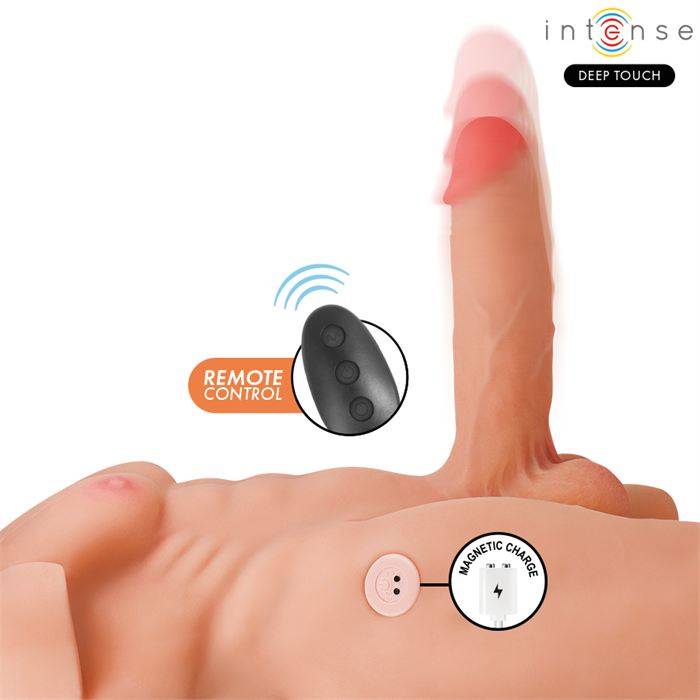 INTENSE DEEP TOUCH - TORSO MARTY COM ÃNUS E DILDO REALISTA COM FUNÃÃO DE PRESSÃO E VIBRAÃÃO, CONTROLE REMOTO, 6,2 KG