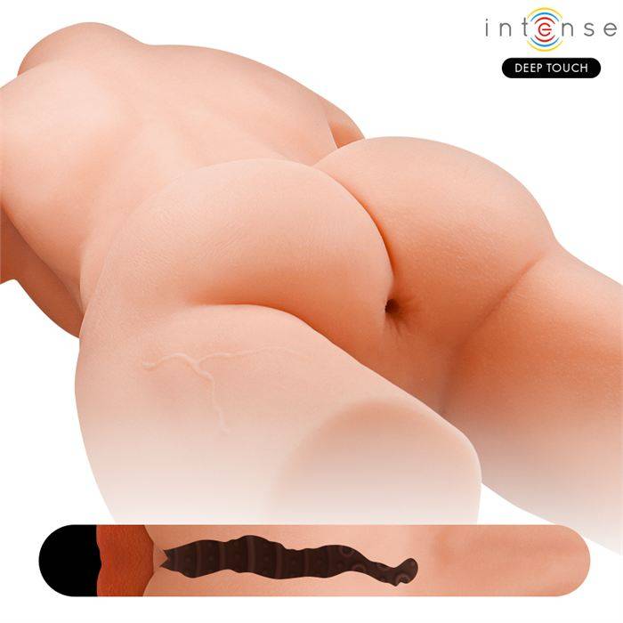 INTENSE DEEP TOUCH - TORSO MARTY COM ÃNUS E DILDO REALISTA COM FUNÃÃO DE PRESSÃO E VIBRAÃÃO, CONTROLE REMOTO, 6,2 KG