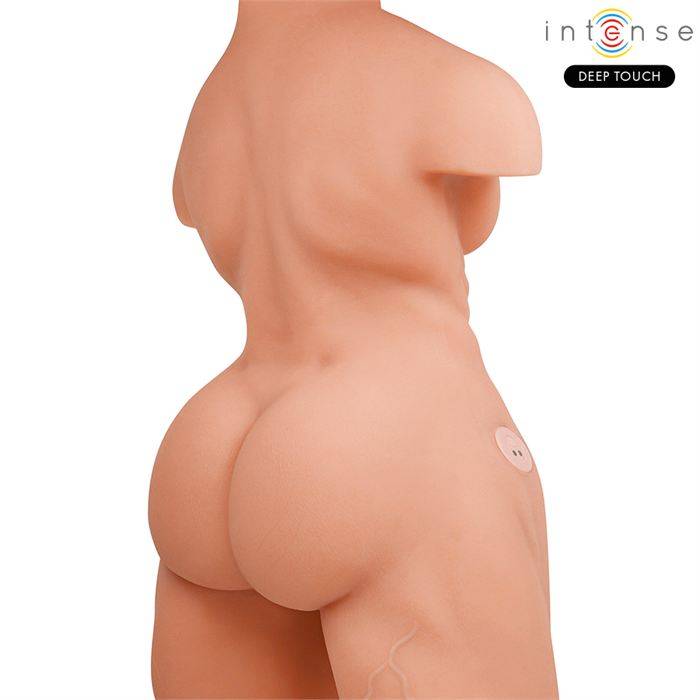 INTENSE DEEP TOUCH - TORSO MARTY COM ÃNUS E DILDO REALISTA COM FUNÃÃO DE PRESSÃO E VIBRAÃÃO, CONTROLE REMOTO, 6,2 KG