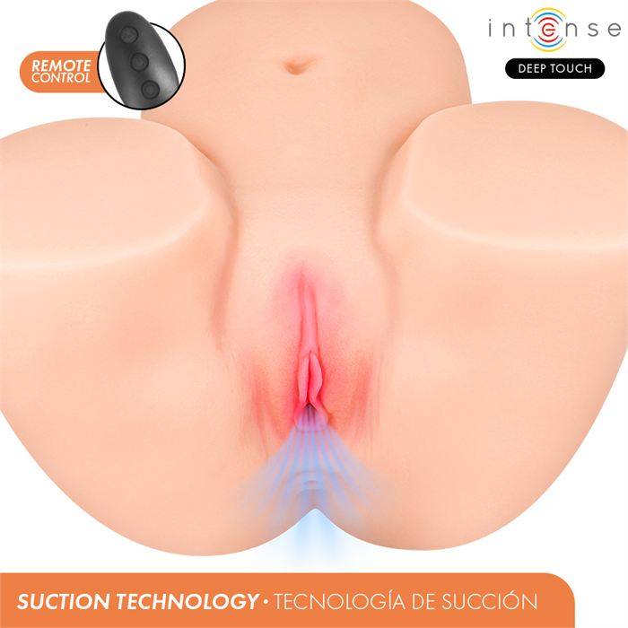 INTENSE DEEP TOUCH - MASTURBADOR ANAL E VAGINAL GINGER COM EFEITOS DE SUCÃÃO, CALOR, VIBRAÃÃO E VOZ, COM CONTROLE REMOTO, 5,3 KG
