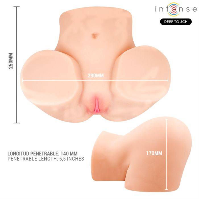INTENSE DEEP TOUCH - MASTURBADOR ANAL E VAGINAL GINGER COM EFEITOS DE SUCÃÃO, CALOR, VIBRAÃÃO E VOZ, COM CONTROLE REMOTO, 5,3 KG