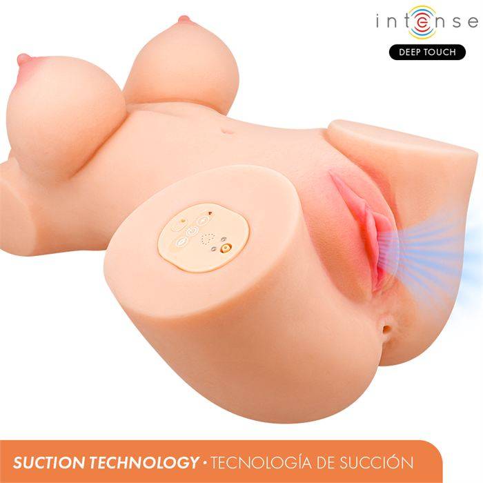 INTENSE DEEP TOUCH - VERO TORSO, ÃNUS E VAGINA COM SUCÃÃO, CALOR, VIBRAÃÃO E EFEITOS DE VOZ COM CONTROLE REMOTO 5,5 KG
