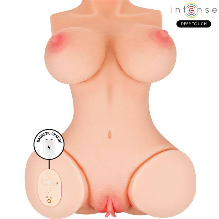 INTENSE DEEP TOUCH - VERO TORSO, ÃNUS E VAGINA COM SUCÃÃO, CALOR, VIBRAÃÃO E EFEITOS DE VOZ COM CONTROLE REMOTO 5,5 KG