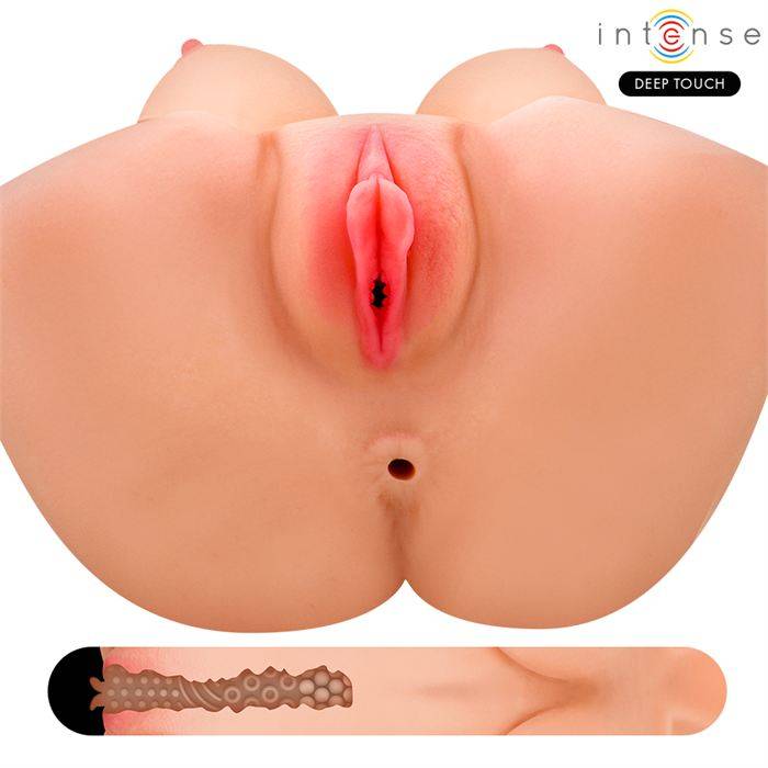 INTENSE DEEP TOUCH - VERO TORSO, ÃNUS E VAGINA COM SUCÃÃO, CALOR, VIBRAÃÃO E EFEITOS DE VOZ COM CONTROLE REMOTO 5,5 KG