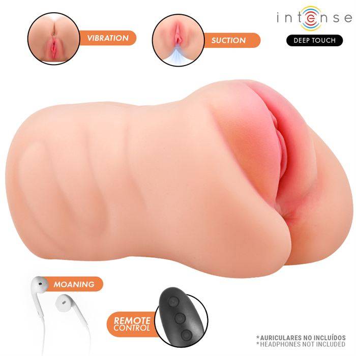 INTENSE DEEP TOUCH - KRISTA MASTURBADOR VAGINAL VIBRATÃRIO COM GEMIDOS E CONTROLE REMOTO