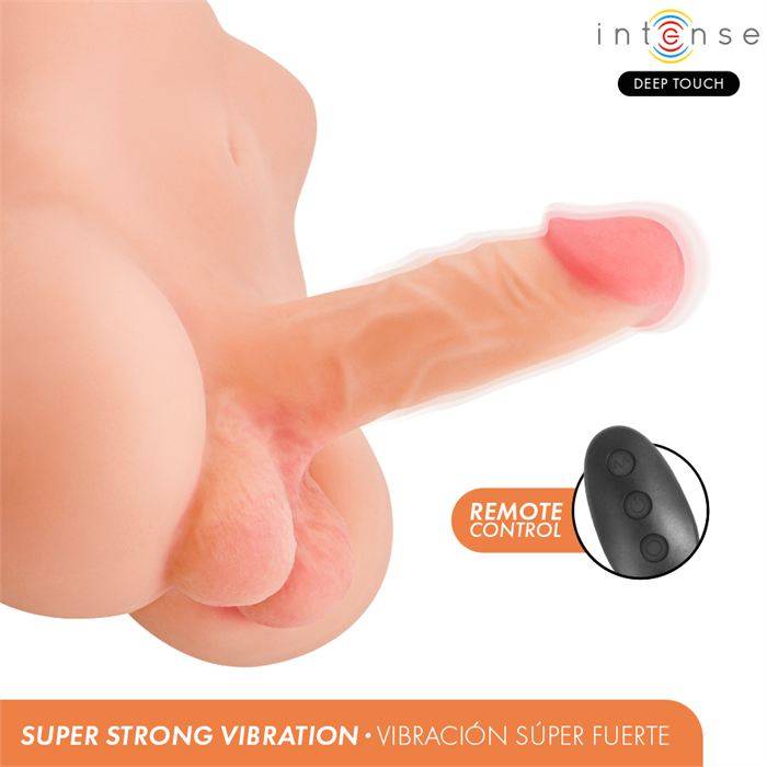 INTENSE DEEP TOUCH - TORSO DAMIEN COM ÃNUS E DILDO REALISTA COM FUNÃÃO DE PRESSÃO E VIBRAÃÃO, CONTROLE REMOTO, 3,5 KG