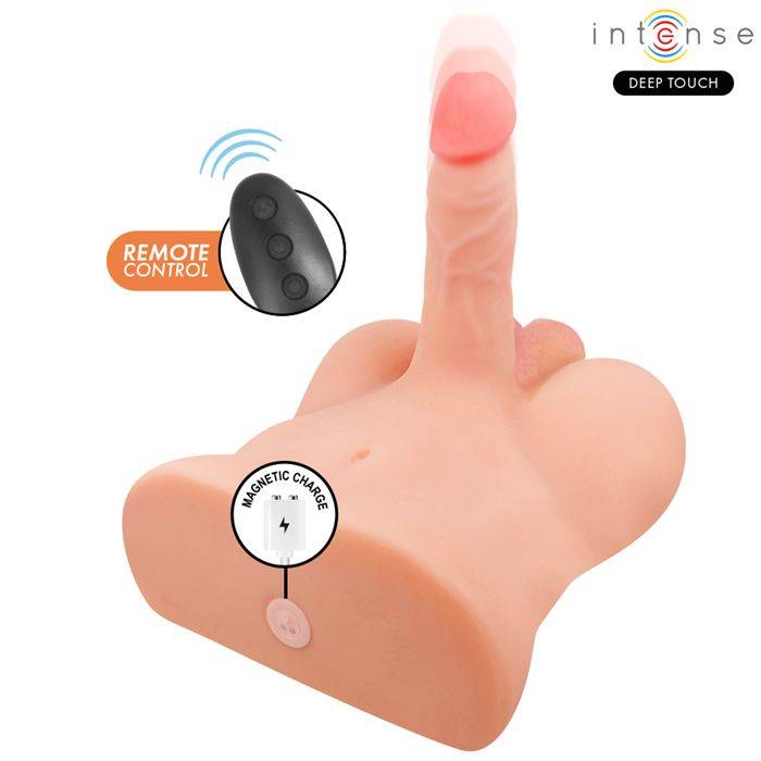 INTENSE DEEP TOUCH - TORSO DAMIEN COM ÃNUS E DILDO REALISTA COM FUNÃÃO DE PRESSÃO E VIBRAÃÃO, CONTROLE REMOTO, 3,5 KG