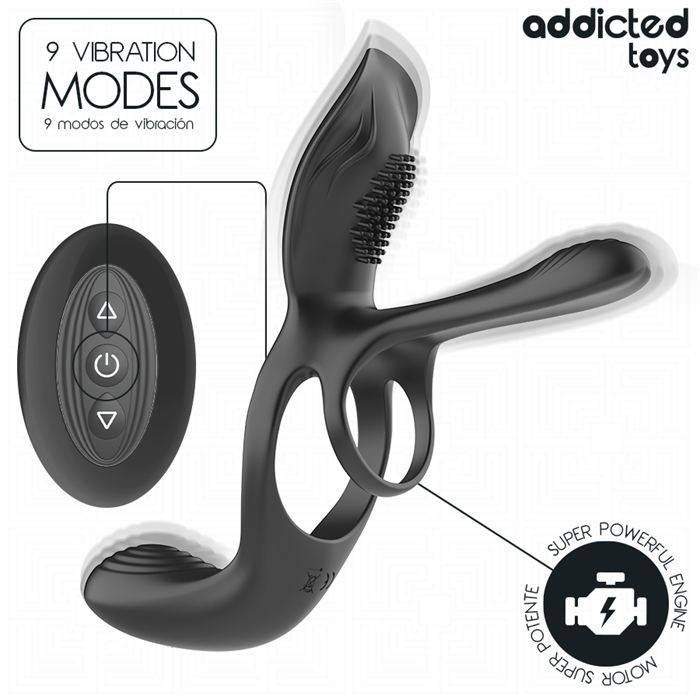 ADDICTED TOYS - DOBLE ANILLO PARA EL PENE CON ESTIMULADOR DE CLÃTORIS