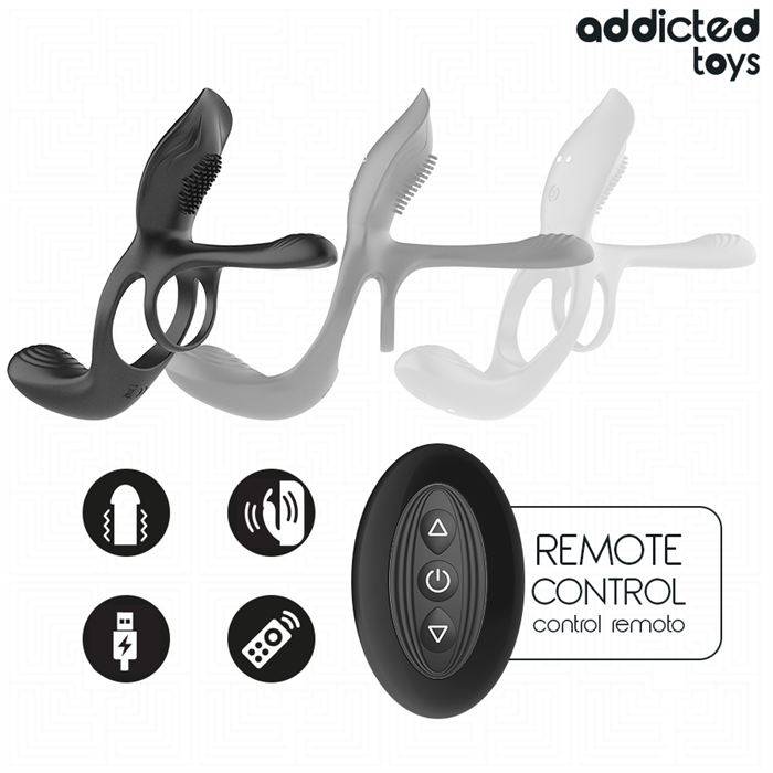 ADDICTED TOYS - DOBLE ANILLO PARA EL PENE CON ESTIMULADOR DE CLÃTORIS