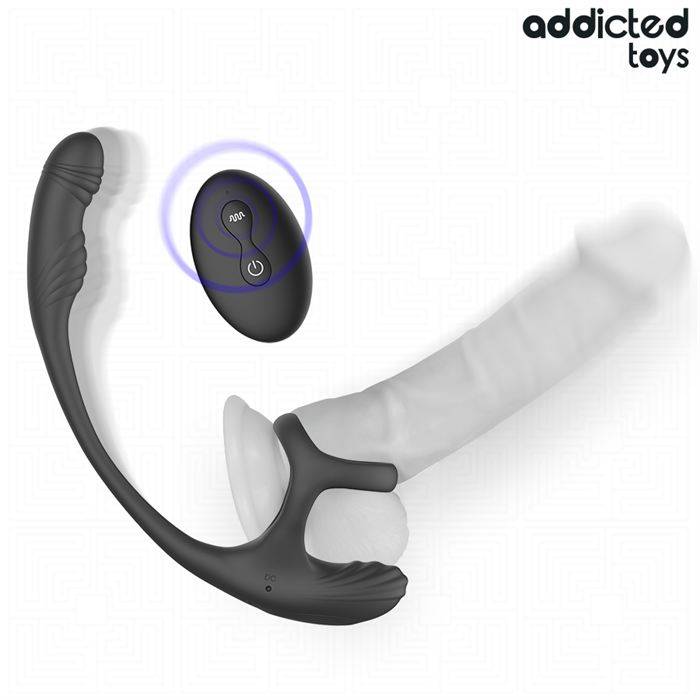 ADDICTED TOYS - PLUG ANAL COM VIBRAÃÃO, OSCILAÃÃO 360º E ESTIMULADOR DE TESTÃCULOS