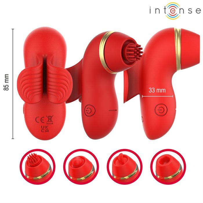 INTENSE - ESTIMULADOR DE PATTY COM 4 PONTAS, SUCÃÃO, TOQUES, CÃCEGAS E LAMBIDAS