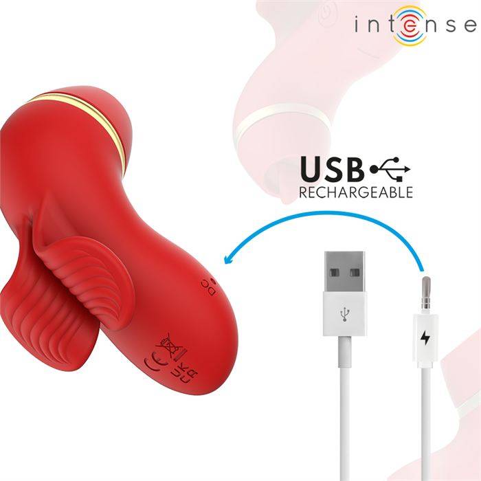 INTENSE - ESTIMULADOR DE PATTY COM 4 PONTAS, SUCÃÃO, TOQUES, CÃCEGAS E LAMBIDAS