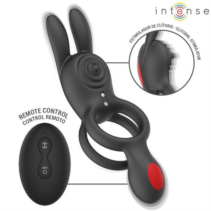 INTENSE - ANEL VIBRATÃRIO DUPLO QUINN COM CONTROLE REMOTO