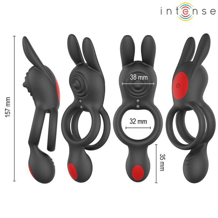 INTENSE - ANEL VIBRATÃRIO DUPLO QUINN COM CONTROLE REMOTO
