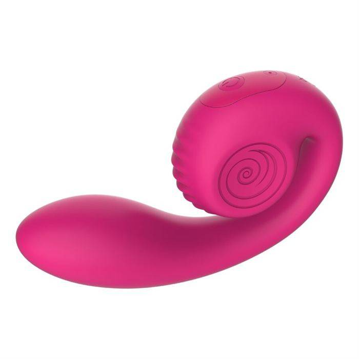 SNAIL VIBE - GIZI LITE VIBRADOR ROSA DUPLO PARA PONTO G E CLITÃRIS