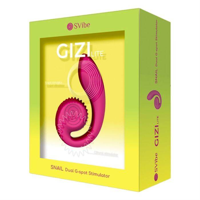 SNAIL VIBE - GIZI LITE VIBRADOR ROSA DUPLO PARA PONTO G E CLITÃRIS