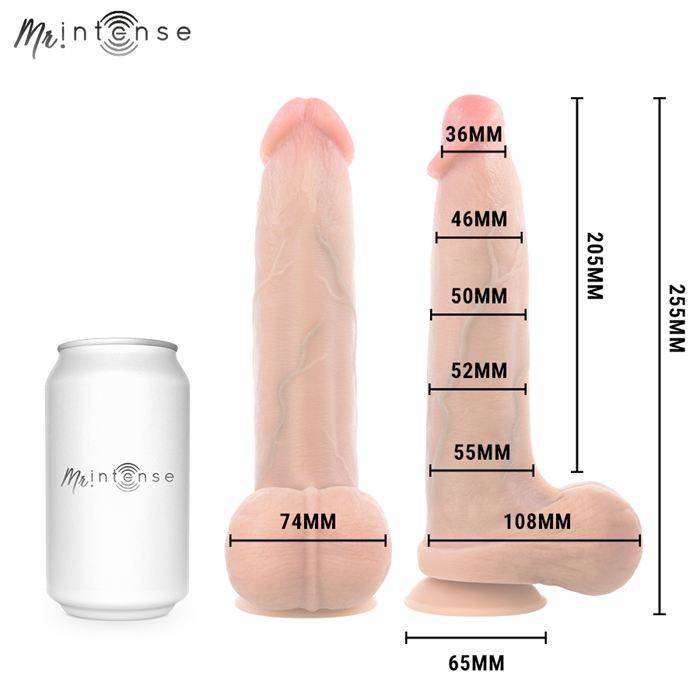 MR INTENSE - BRUCE XL SILICONE DILDO WITH TESTICLES 25.5 CM -Ã- 5.5 CM