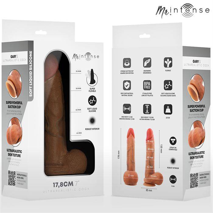 MR INTENSE - GARY S ULTRA-REALISTIC SILICONE COCK WITH TESTICLES 17.8 CM -Ã- 4.2 CM