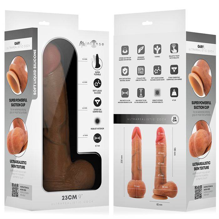 MR INTENSE - GARY L ULTRA-REALISTIC SILICONE COCK WITH TESTICLES 23 CM - Ã- 4.7 CM