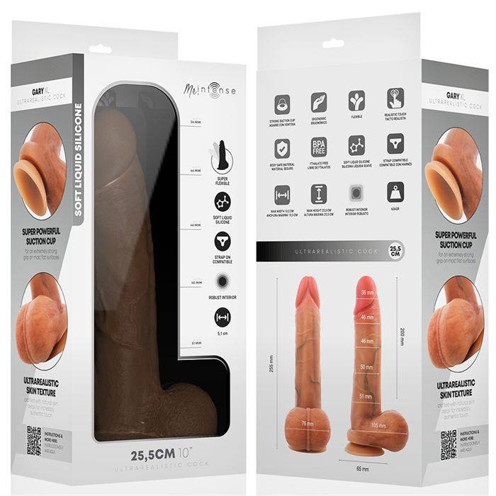 MR INTENSE - GARY XL ULTRA-REALISTIC SILICONE COCK WITH TESTICLES 25.5 CM -Ã- 5.1 CM