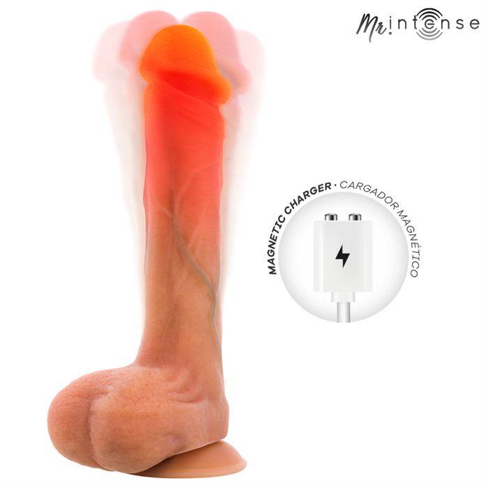 MR INTENSE - BRADLEY VIBRATOR DILDO WITH HEAT EFFECT AND REMOTE CONTROL 21 CM -Ã- 4.2 CM