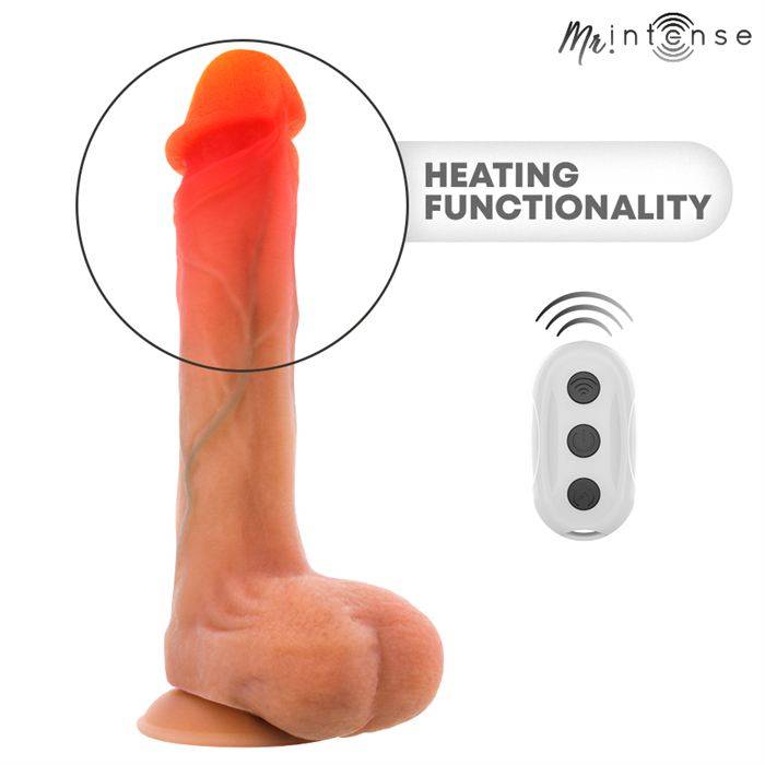 MR INTENSE - BRADLEY VIBRATOR DILDO WITH HEAT EFFECT AND REMOTE CONTROL 21 CM -Ã- 4.2 CM