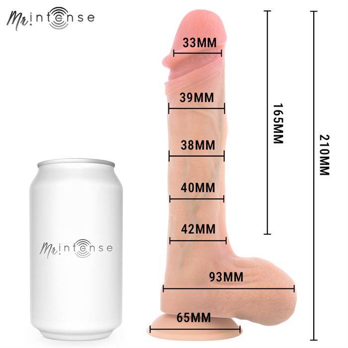 MR INTENSE - BRADLEY VIBRATOR DILDO WITH HEAT EFFECT AND REMOTE CONTROL 21 CM -Ã- 4.2 CM