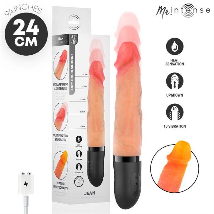 MR INTENSE - JEAN UP&DOWN VIBRATOR WITH HEAT EFFECT 24 CM -Ã- 3.8 CM