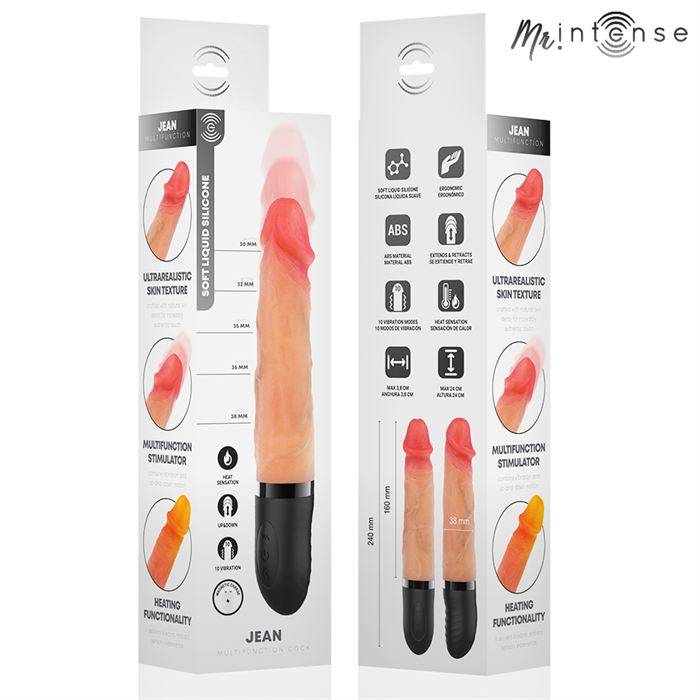 MR INTENSE - JEAN UP&DOWN VIBRATOR WITH HEAT EFFECT 24 CM -Ã- 3.8 CM